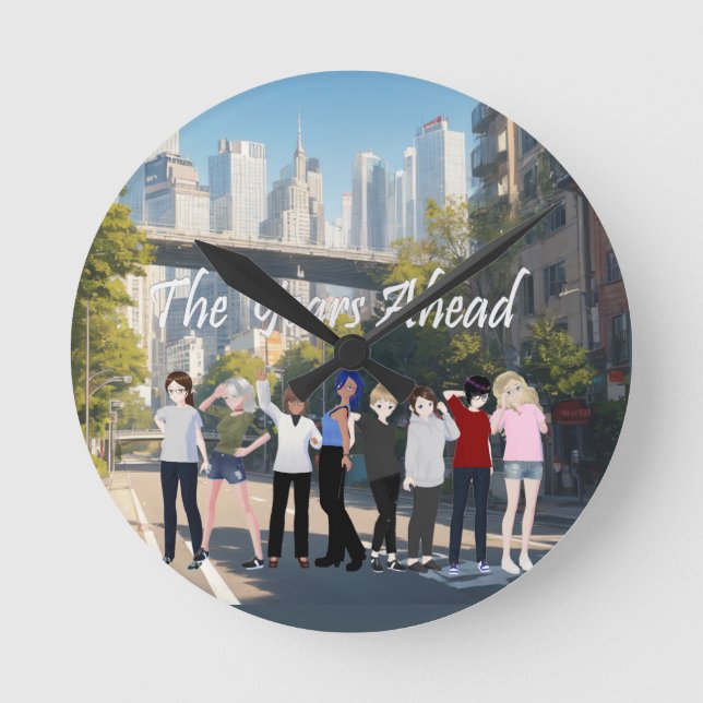 DreamsIntoRealityComics the Years Ahead Cover Art Rund Klocka (Framsida)