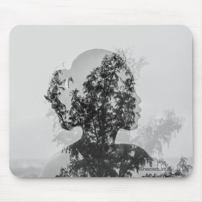 Dreamtech_Inc: Black and White Minimalist Mousepad Musmatta (Framsidan)