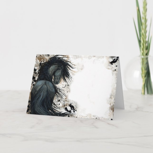 DreamWalker Anpassningsbar Horse Bihrle Card Kort (Framsida)