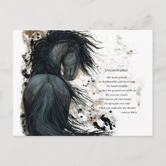 DreamWalker Horse Postcard av Bihrle Vykort (Framsida)