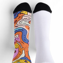 Dreamwalkers Psychedelic Crew Socks, Abstrakt Art