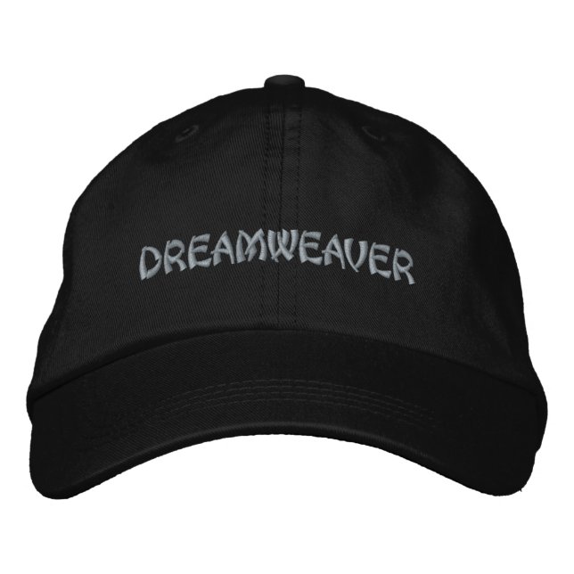 Dreamweaver Andlig Quote Lila Black Broderad Keps (Framsida)
