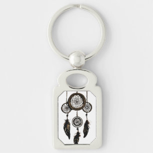 Dreamweaver Charm Rektangulärt Silverfärgad Nyckelring