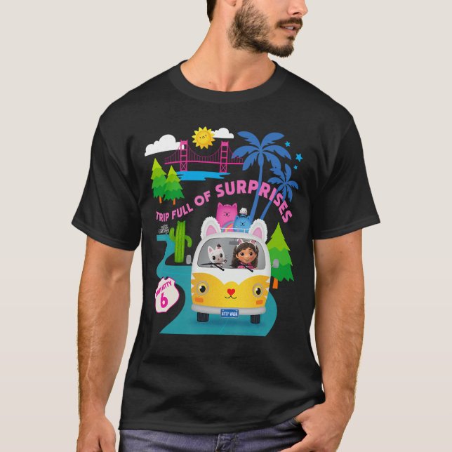 DreamWorks Gabbys Dollhousehe Movie Full of Surpri T Shirt (Framsida)