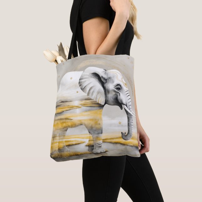 Dreamwoven Guardian Elephant Tote Tygkasse (Närbild)