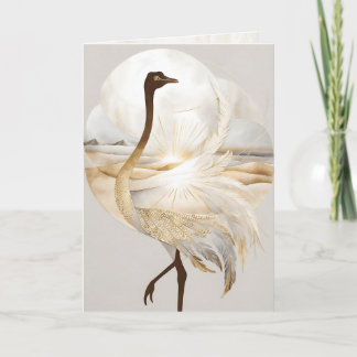 Dreamwoven Guardian Ostrich Greeting Card Kort