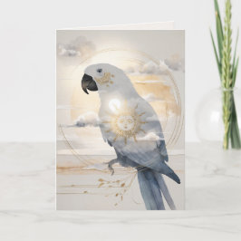 Dreamwoven Guardian Parrot Greeting Card Kort