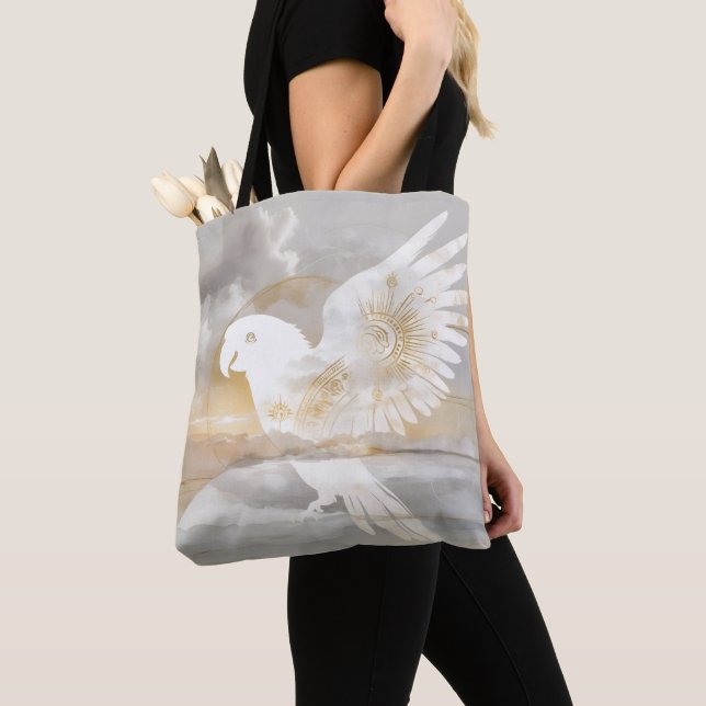 Dreamwoven Guardian Parrot Tote Tygkasse (Närbild)