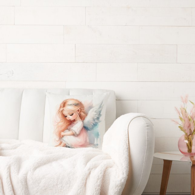 Dreamy Angeidae Pastel Fairy Art Kudde (Soffa)