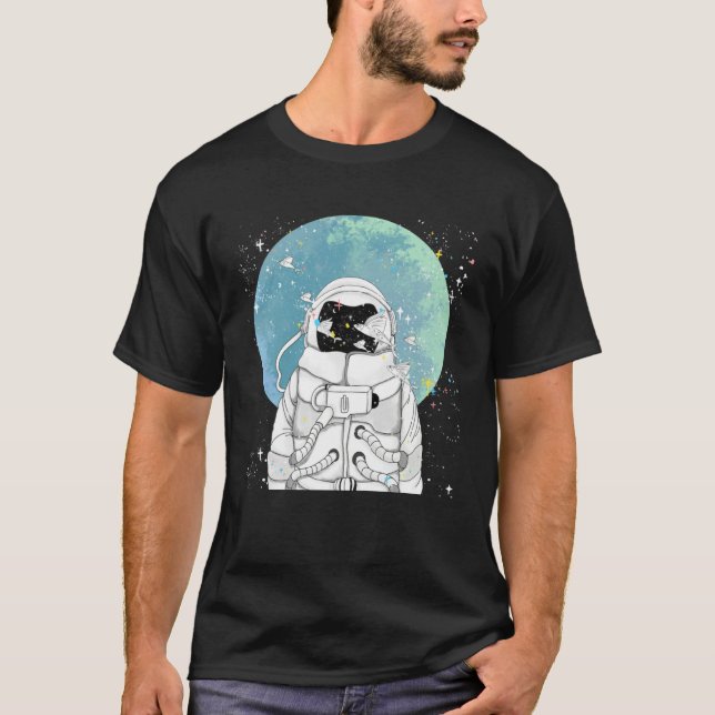 Dreamy Astronaut Rocket Space Travel Blast Off Men T Shirt (Framsida)