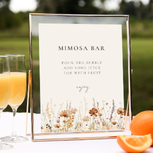 Dreamy Autumn Wildblommimosa Pub Sign Poster