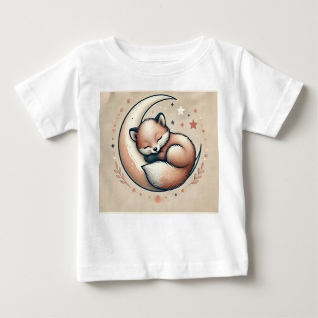 Dreamy Baby Fox T-shirt - Perfekt för små (Framsida)