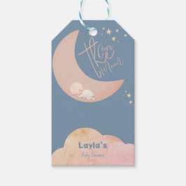 Dreamy Baby över Märkrn Måne Baby Shower Gift Presentetikett