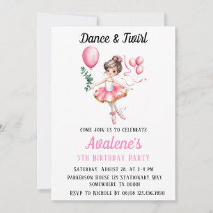 Dreamy Ballerina under flygning: Dance & Twirl Bir Inbjudningar