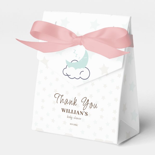 Dreamy Bear på Cloud Baby Shower-Tacken Presentaskar (Framsidan Sidan)