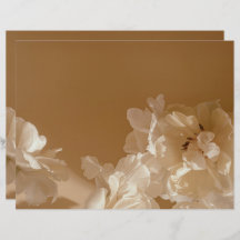 Dreamy beige floral Elegant Scrapbook Paper