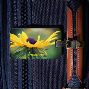 Dreamy Black Eyed Susan Daisy Flower Personlig Bagagebricka