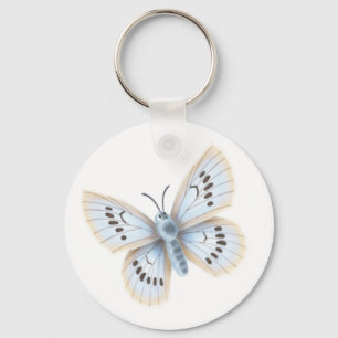 Dreamy Blek Blue Butterfly Lepidoptera Nyckelring