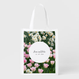 Dreamy Blommigt Bröllop Återanvändbar Påse
