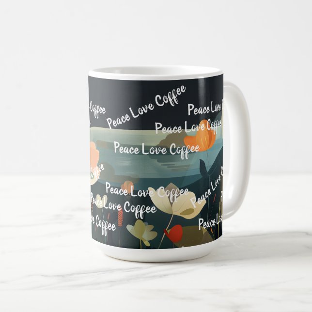 Dreamy Blommigt liggande 3 Kaffemugg (Framsida höger)
