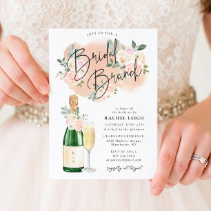 Dreamy Blommigt V2-Möhippans Brunch-inbjudan Inbjudningar