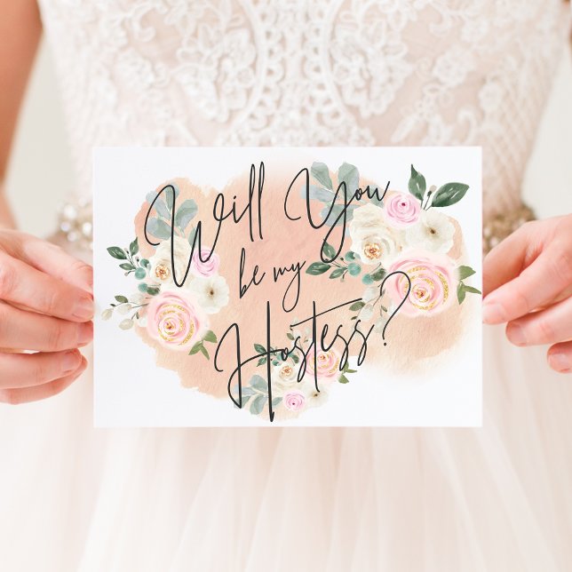 Dreamy Blommigt V2 Värdinna-kort Inbjudningar (Skapare uppladdad)