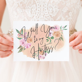 Dreamy Blommigt Värdinna Card Inbjudningar