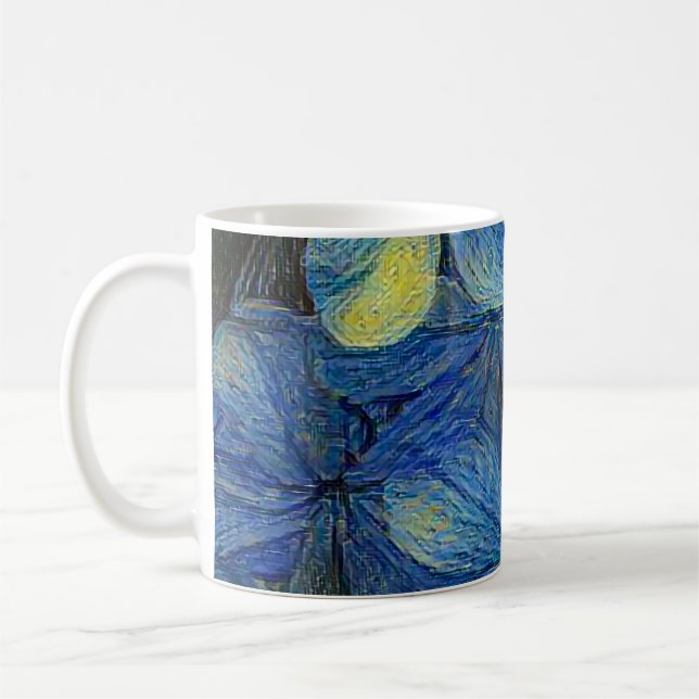 Dreamy blommor i Vincent Van Gogh art stil. Arti Kaffemugg (Vänster)
