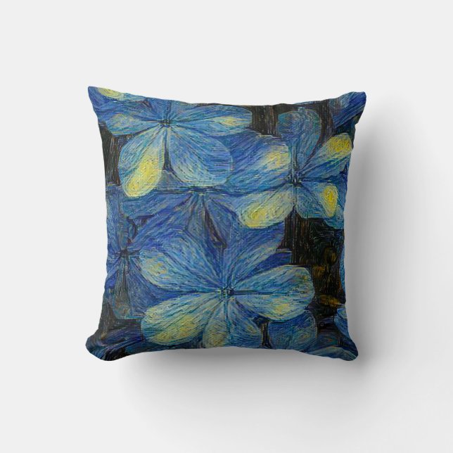 Dreamy blommor i Vincent Van Gogh art stil. Arti Kudde (Framsida)