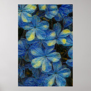 Dreamy blommor i Vincent Van Gogh art stil. Arti Poster