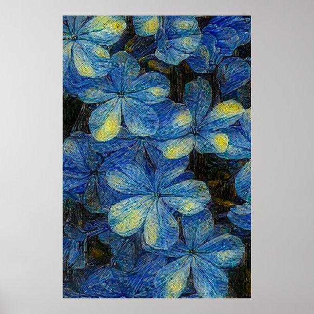 Dreamy blommor i Vincent Van Gogh art stil. Arti Poster (Framsidan)