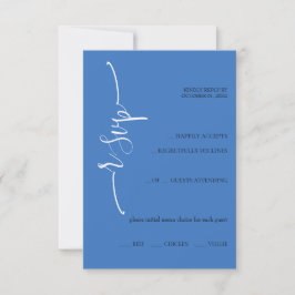 Dreamy Blue Calligraphy  OSA Kort