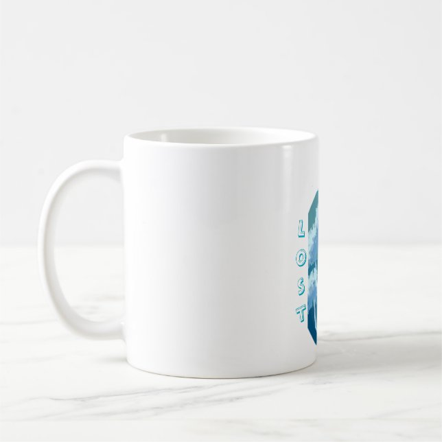Dreamy Blue Forest – Aesthetic Nature Illustration Kaffemugg (Vänster)