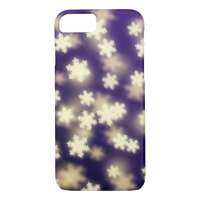 Dreamy Blue Snowflake Bokeh Ljus Case-Mate iPhone Skal (Baksida)
