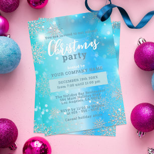 Dreamy Blue Winter Wonderland Corporate-jul Inbjudningar