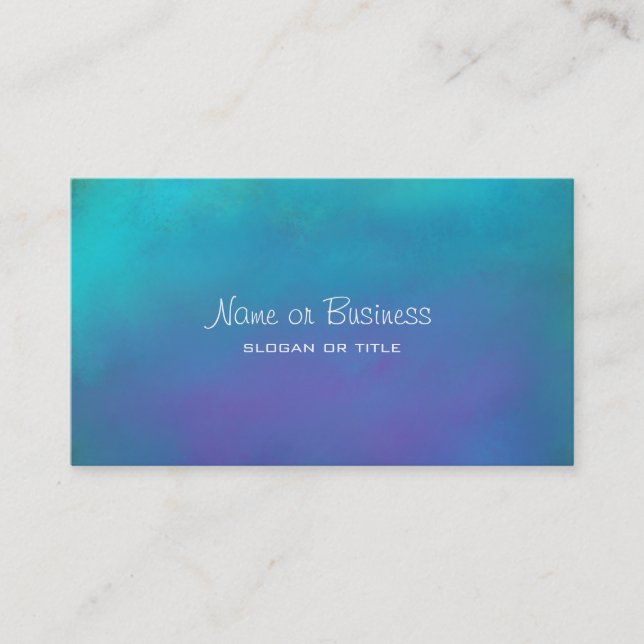 Dreamy Blues Abstract Design Visitkort (Framsida)