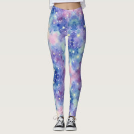 Dreamy Blues Lila tips för Rosa Galaxy Leggings