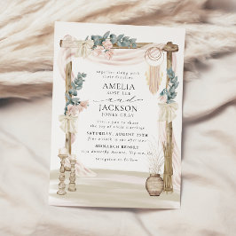 Dreamy Bohemian Beach Wedding Inbjudningar