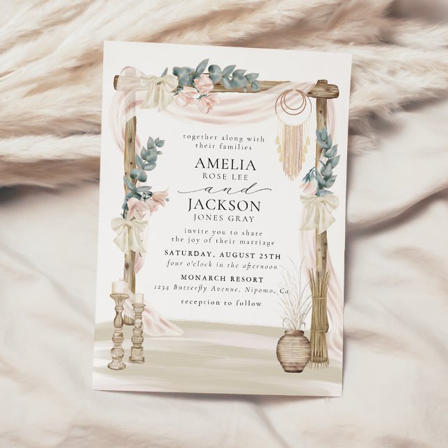 Dreamy Bohemian Beach Wedding Inbjudningar (Skapare uppladdad)