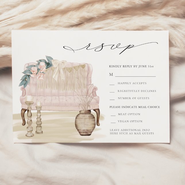 Dreamy Bohemian Beach Wedding OSA Inbjudningar (Skapare uppladdad)