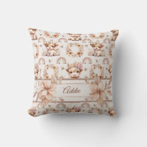 Dreamy Boho Highland Cow Nursery Dekorativ kudde