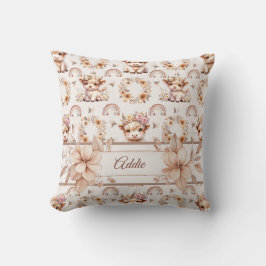 Dreamy Boho Highland Cow Nursery Dekorativ kudde