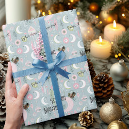 Dreamy Boho Night Himmel Design med Photo och Namn Presentpapper