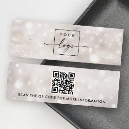 Dreamy bokeh glitter ljus öronringskort för visnin litet visitkort