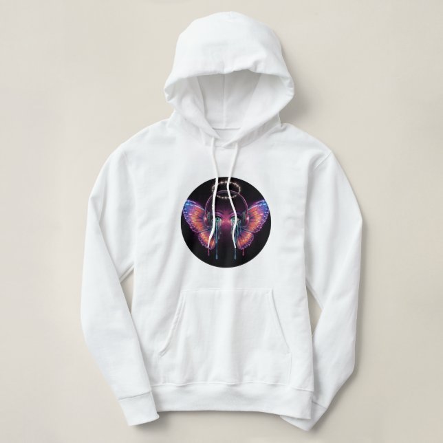 Dreamy Butterfly Headphone Hoodie ✨ 🎧 T Shirt (Design framsida)