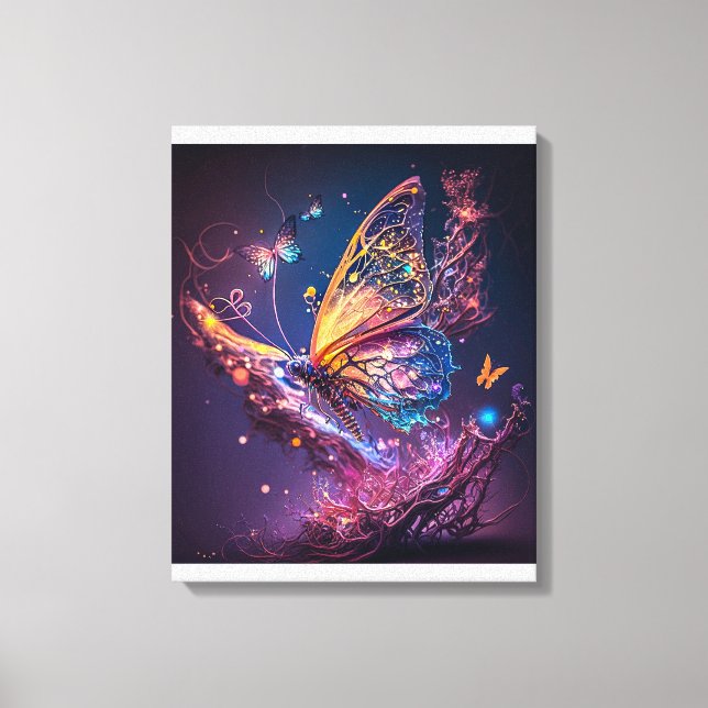 Dreamy Butterfly-Kanvastrycket Canvastryck (Framsida)