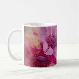 Dreamy Butterfly med Rosa Flowers Kaffemugg