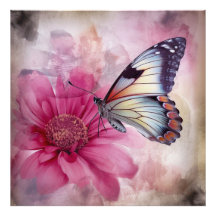 Dreamy Butterfly på Blommigten Canvas