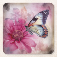 Dreamy Butterfly på Blommigten Canvas