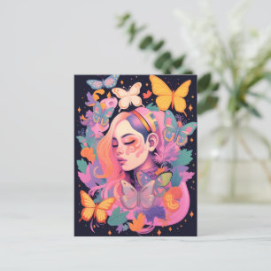Dreamy Butterfly-vykort Vykort